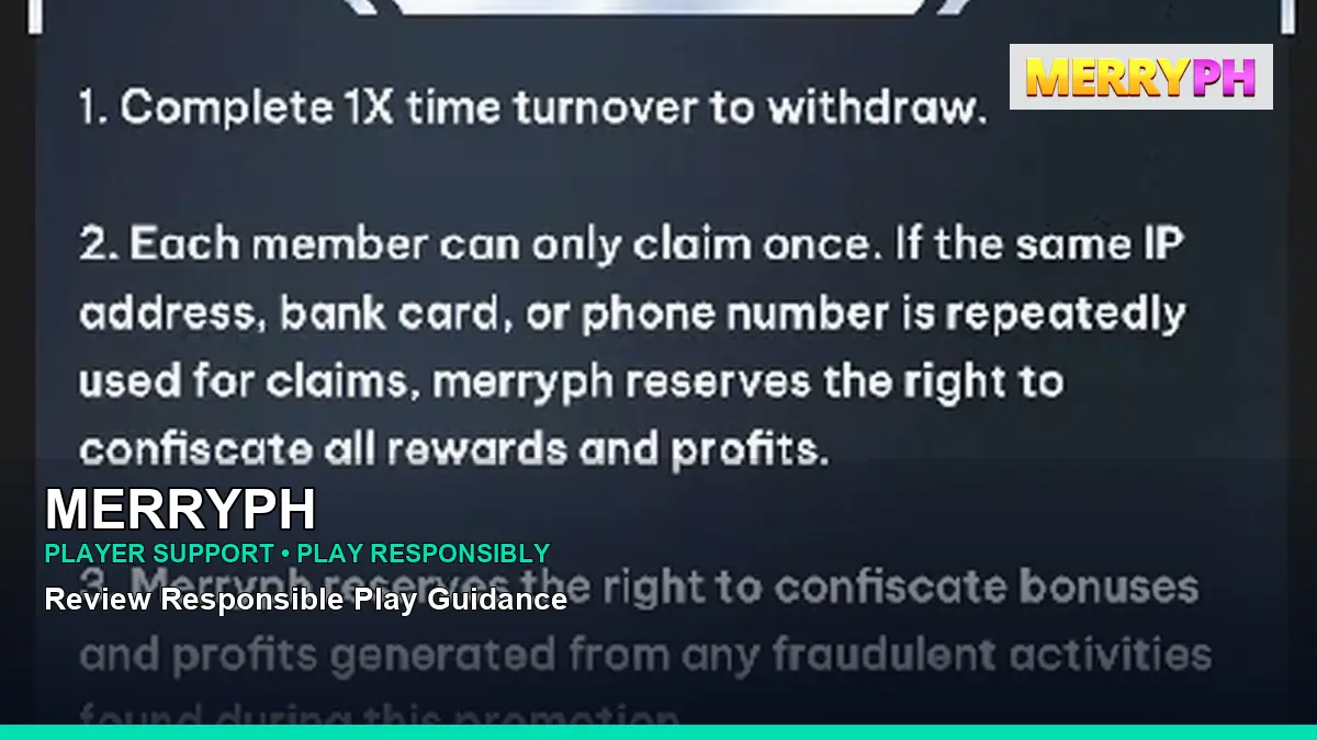 MERRYPH player support and responsible gaming guide for Philippine players